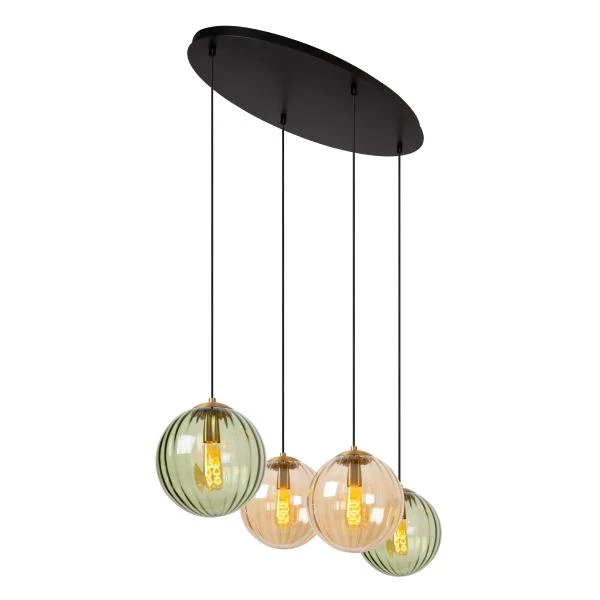 Lucide MONSARAZ - Pendant light - 4xE27 - Green - detail 7